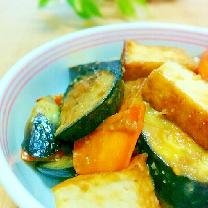 ご飯のおかず⭐厚揚げと茄子の味噌炒め